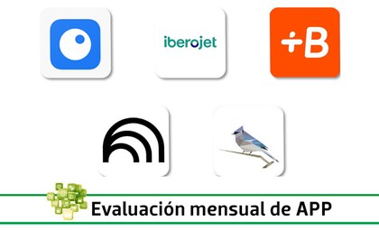 Iconos de las apps evaluadas en septiembre