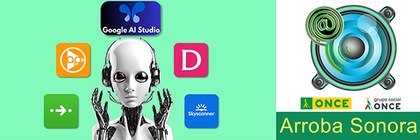 Logo Arroba Sonora, app Google IA Studio, Druni, Skyscanner, Anytime, Citymapper Logo Arroba Sonora, app Google IA Studio, Druni, Skyscanner, Anytime, Citymapper