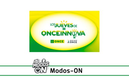 Logo de los jueves de ONCE Innova y modos ON