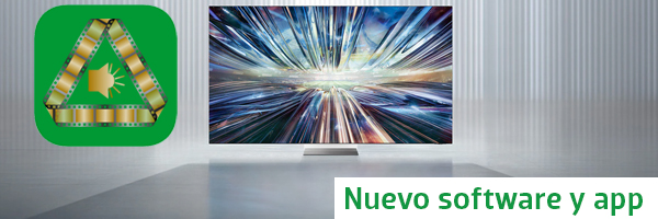 Icono de la app Apolo y un televisor Samsung