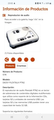 Imagen de reproductor audio libros